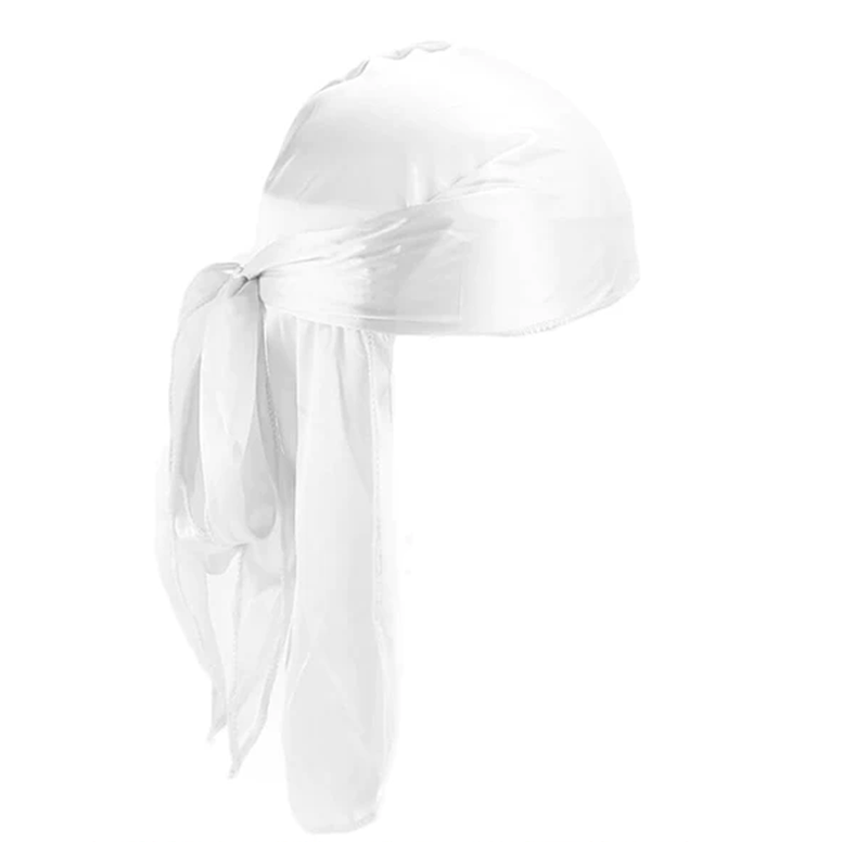 Kids White Silky Durag