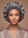 Grey Satin Bonnet