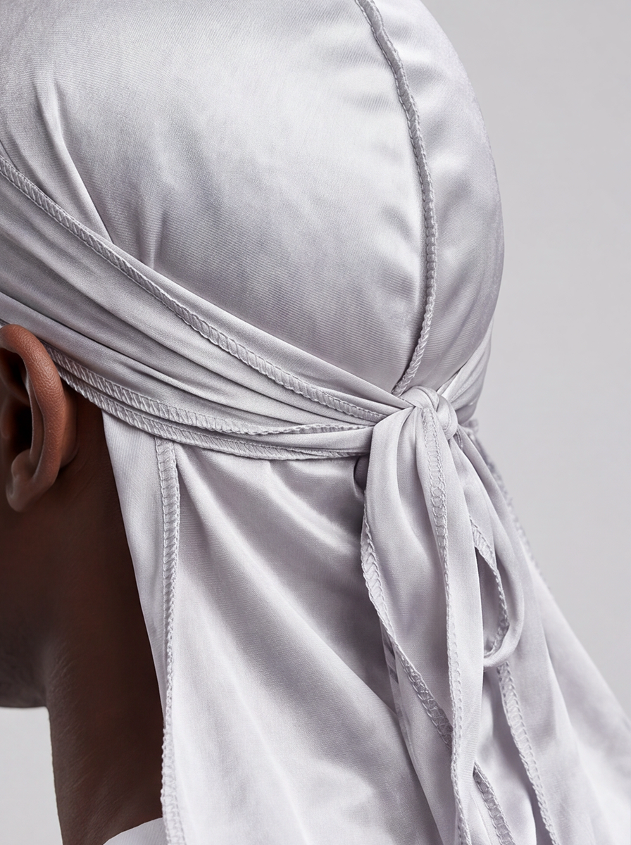 Grey Silky Durag