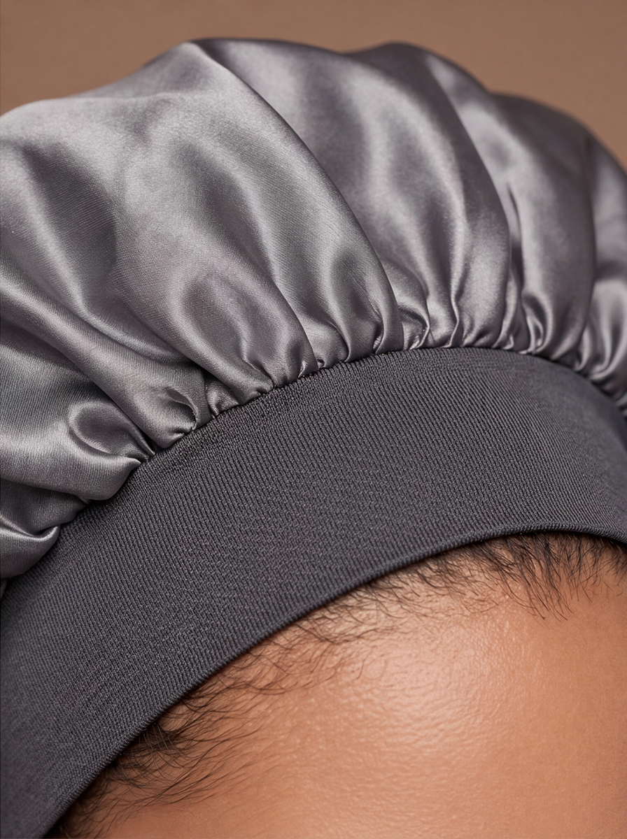 Grey Satin Bonnet