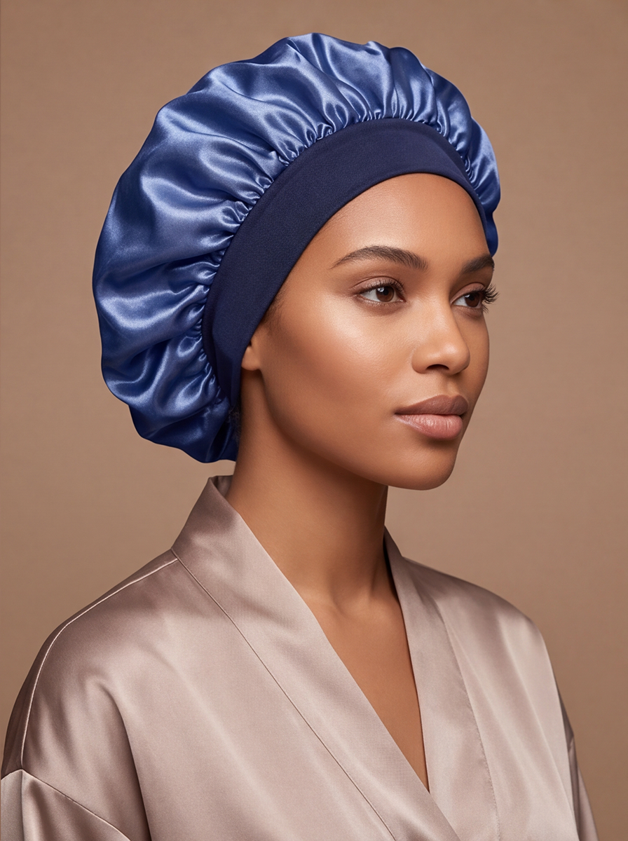Blue Silky Bonnet