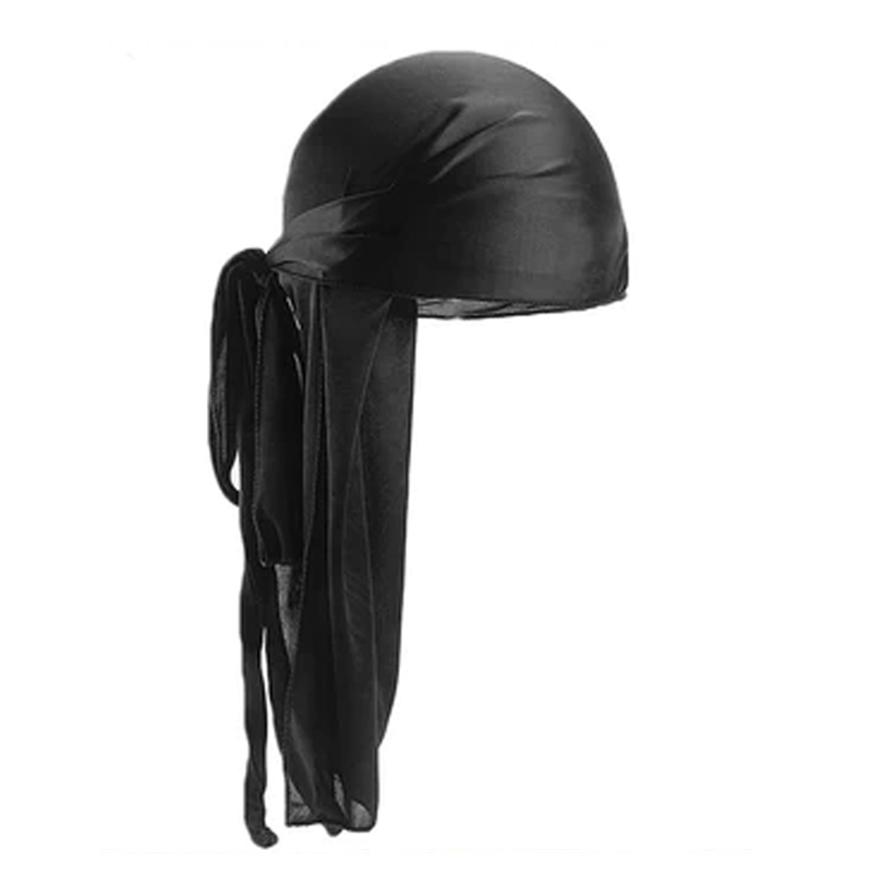 Kids Black Silky Durag